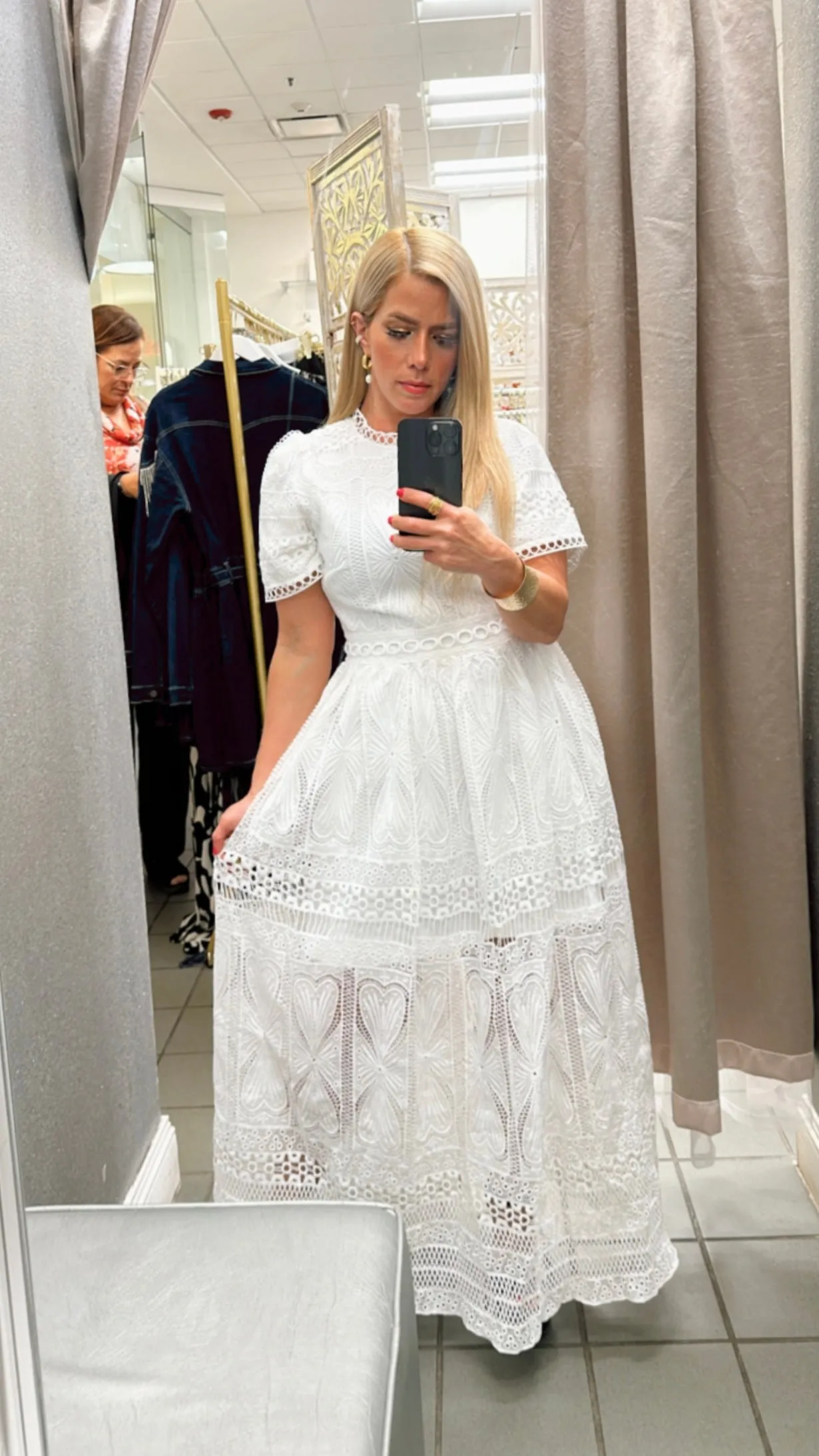 Victorian A line off white dress