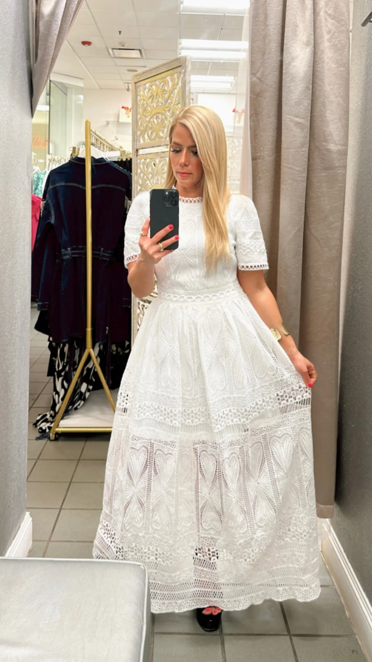 Victorian A line off white dress