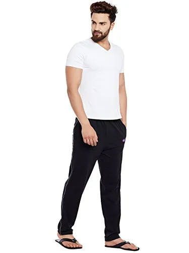VIMAL JONNEY Men's Regular Fit Track pants (DD1BLACKS01_Black_Small)