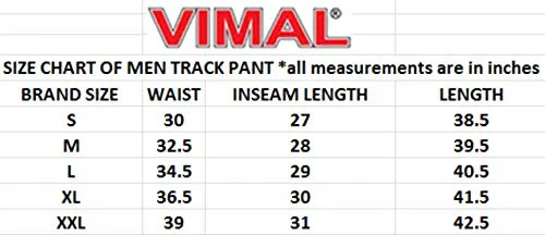 VIMAL JONNEY Men's Regular Fit Track pants (DD1BLACKS01_Black_Small)