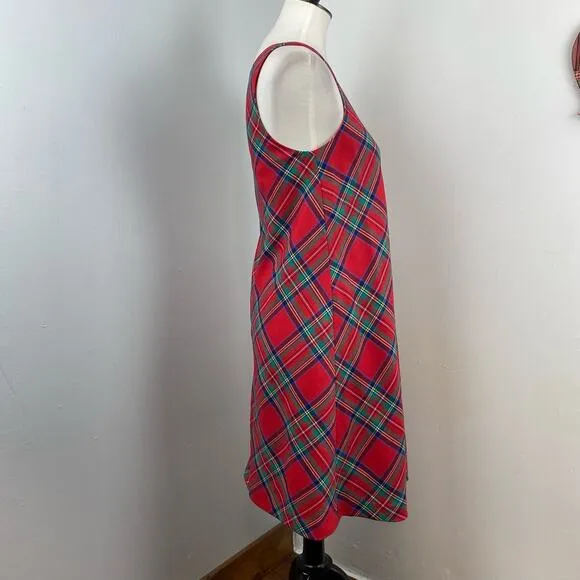 Vineyard Vines Jolly Tartan Plaid Sleeveless Shift Mini Dress Size 2