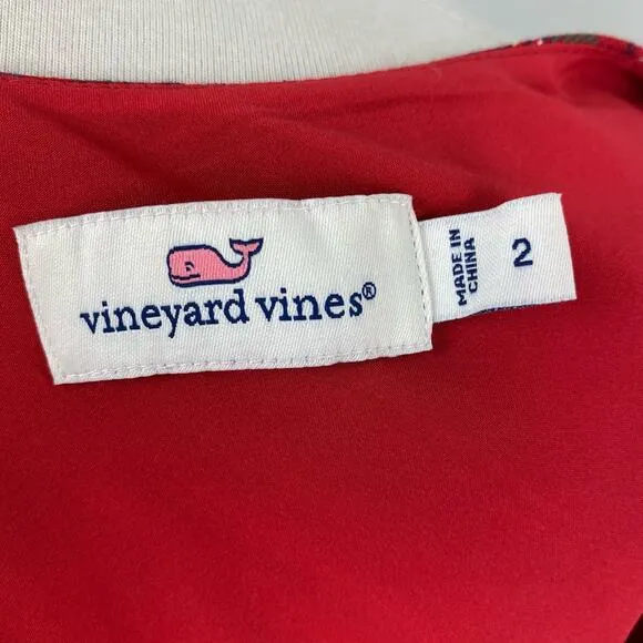 Vineyard Vines Jolly Tartan Plaid Sleeveless Shift Mini Dress Size 2