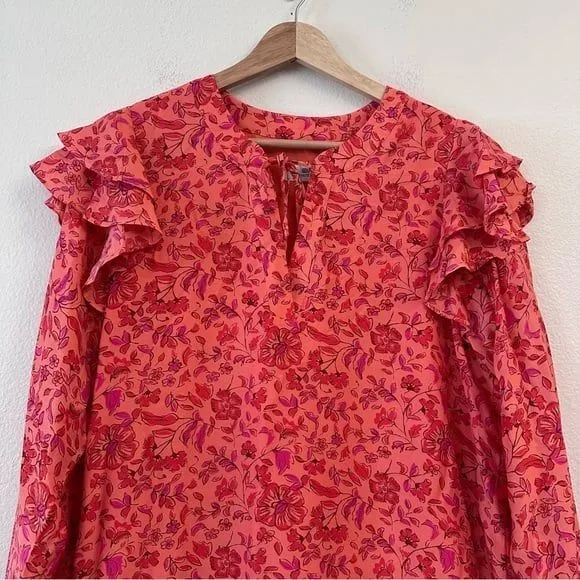 Vineyard Vines Womens Pink Helenium Floral Mini Shift Dress Size M