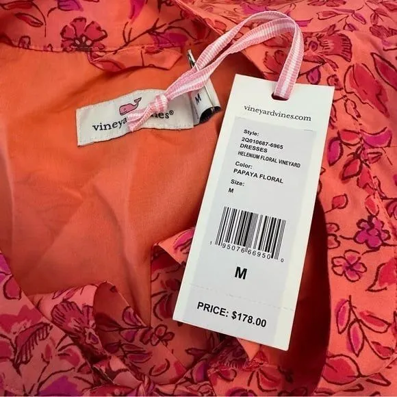 Vineyard Vines Womens Pink Helenium Floral Mini Shift Dress Size M