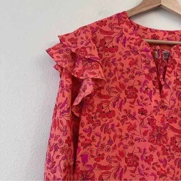 Vineyard Vines Womens Pink Helenium Floral Mini Shift Dress Size M
