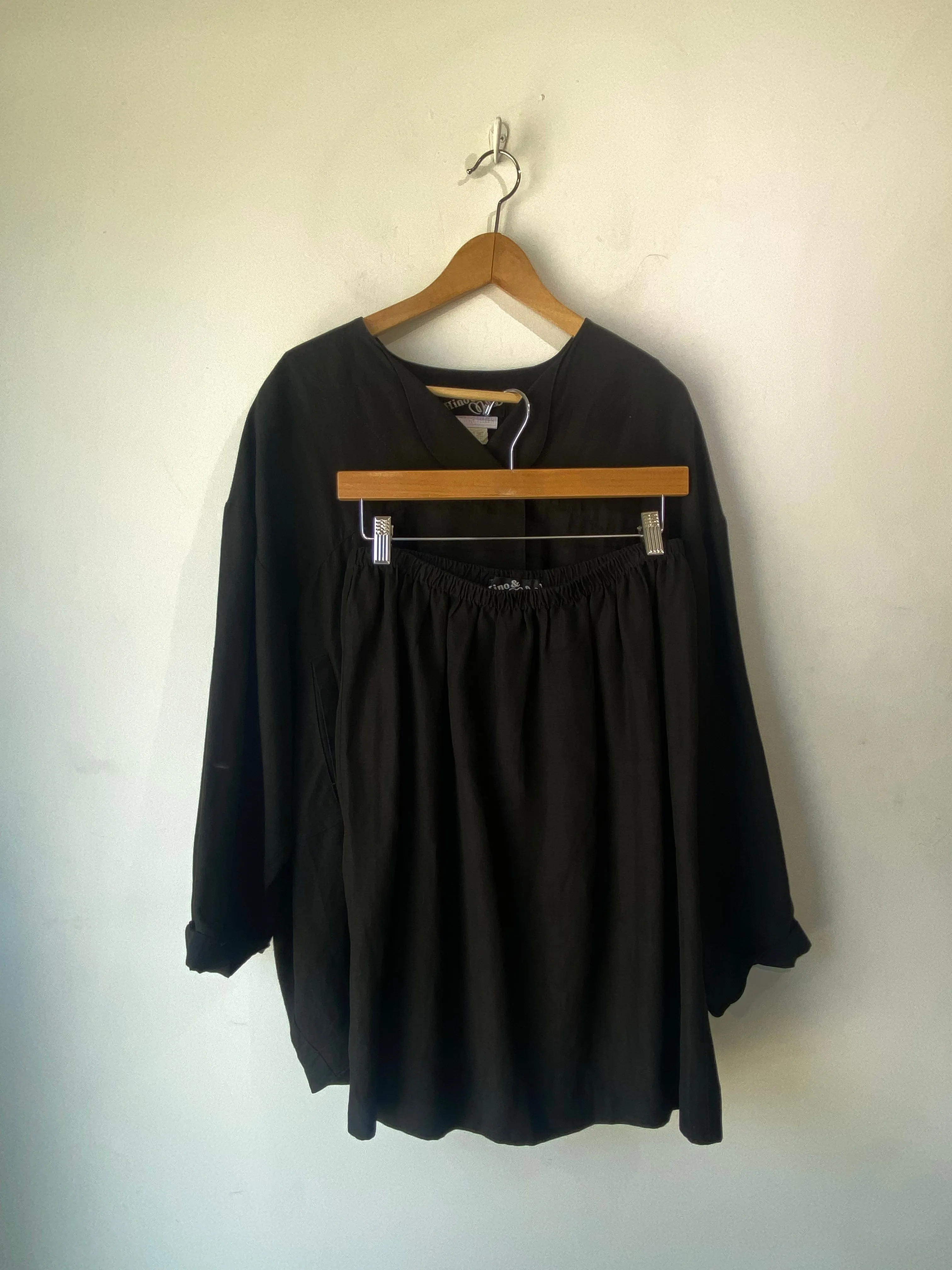 Vintage Hino & Malee Bonwit Teller Black Skirt Suit