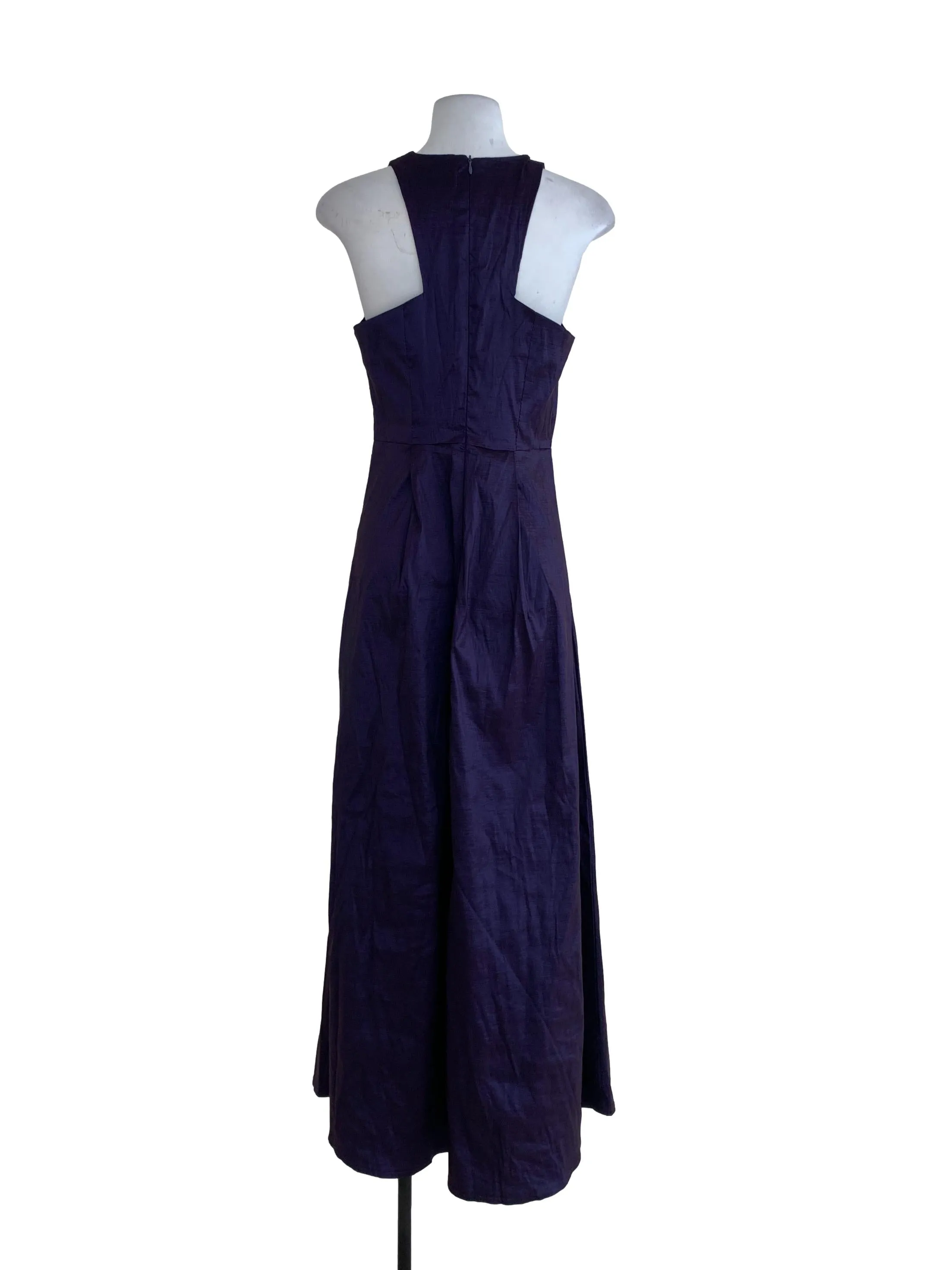 Violet Plain A-Line Dress