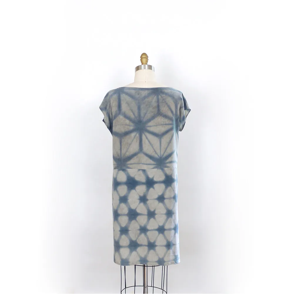 WABI SABI.  Hand dyed Indigo dress.
