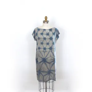 WABI SABI.  Hand dyed Indigo dress.