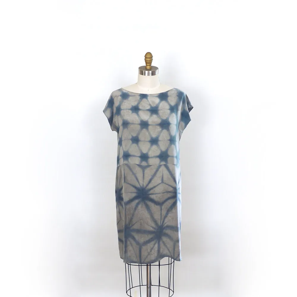 WABI SABI.  Hand dyed Indigo dress.