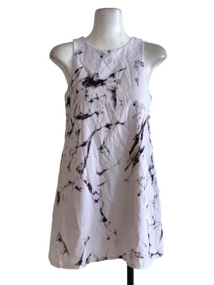 White Abstract Shift Dress