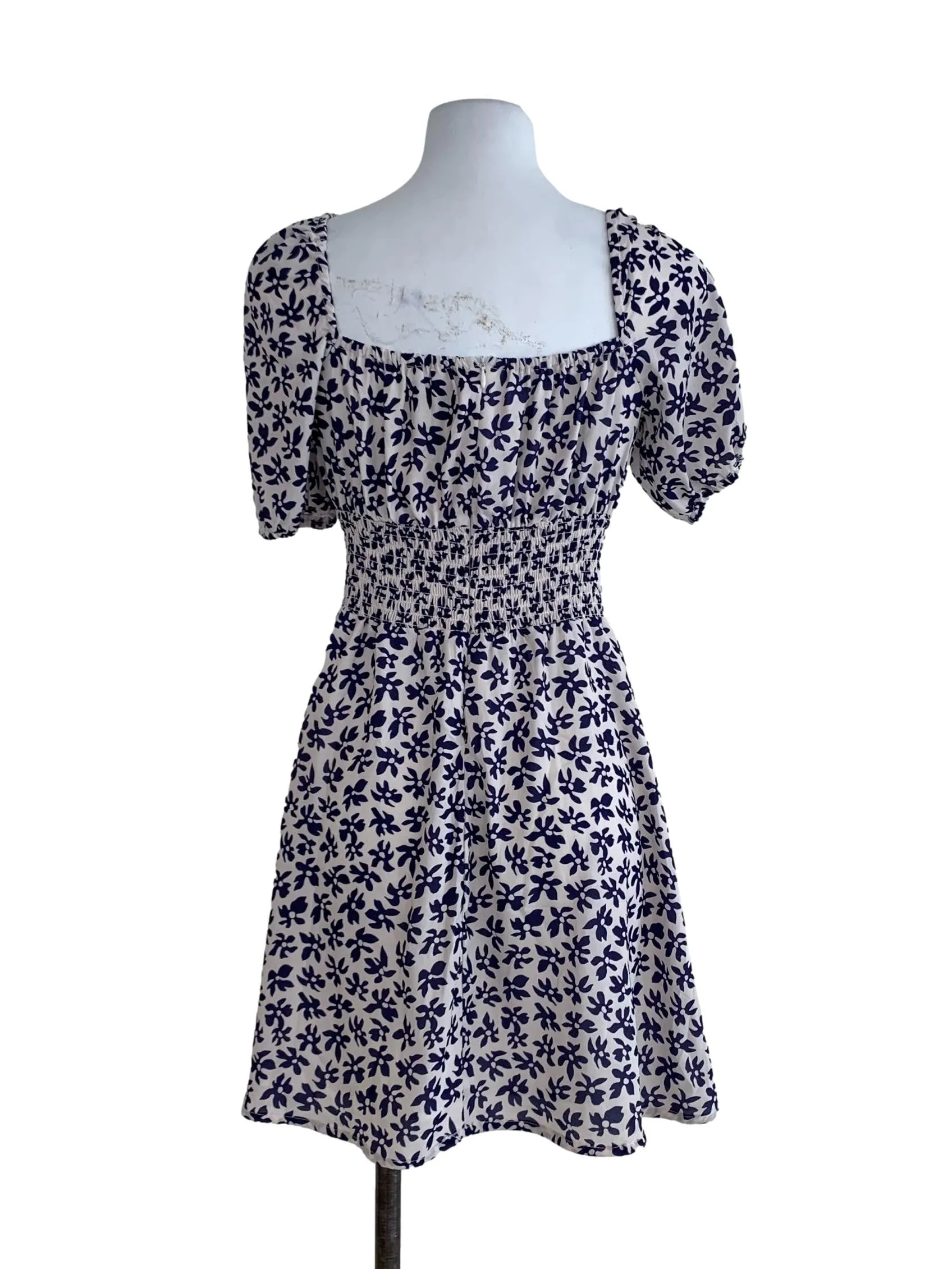 White Floral A-Line Dress