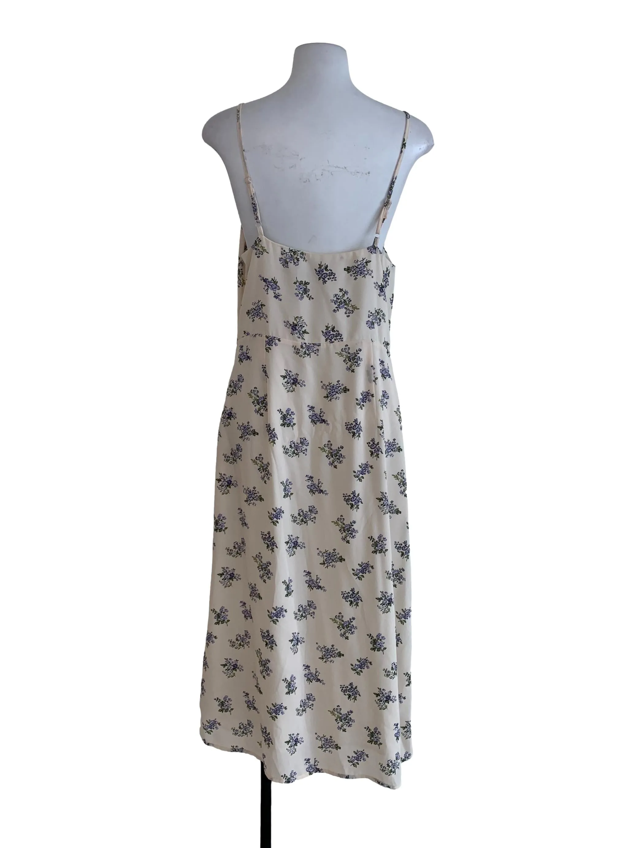 White Floral A-Line Dress