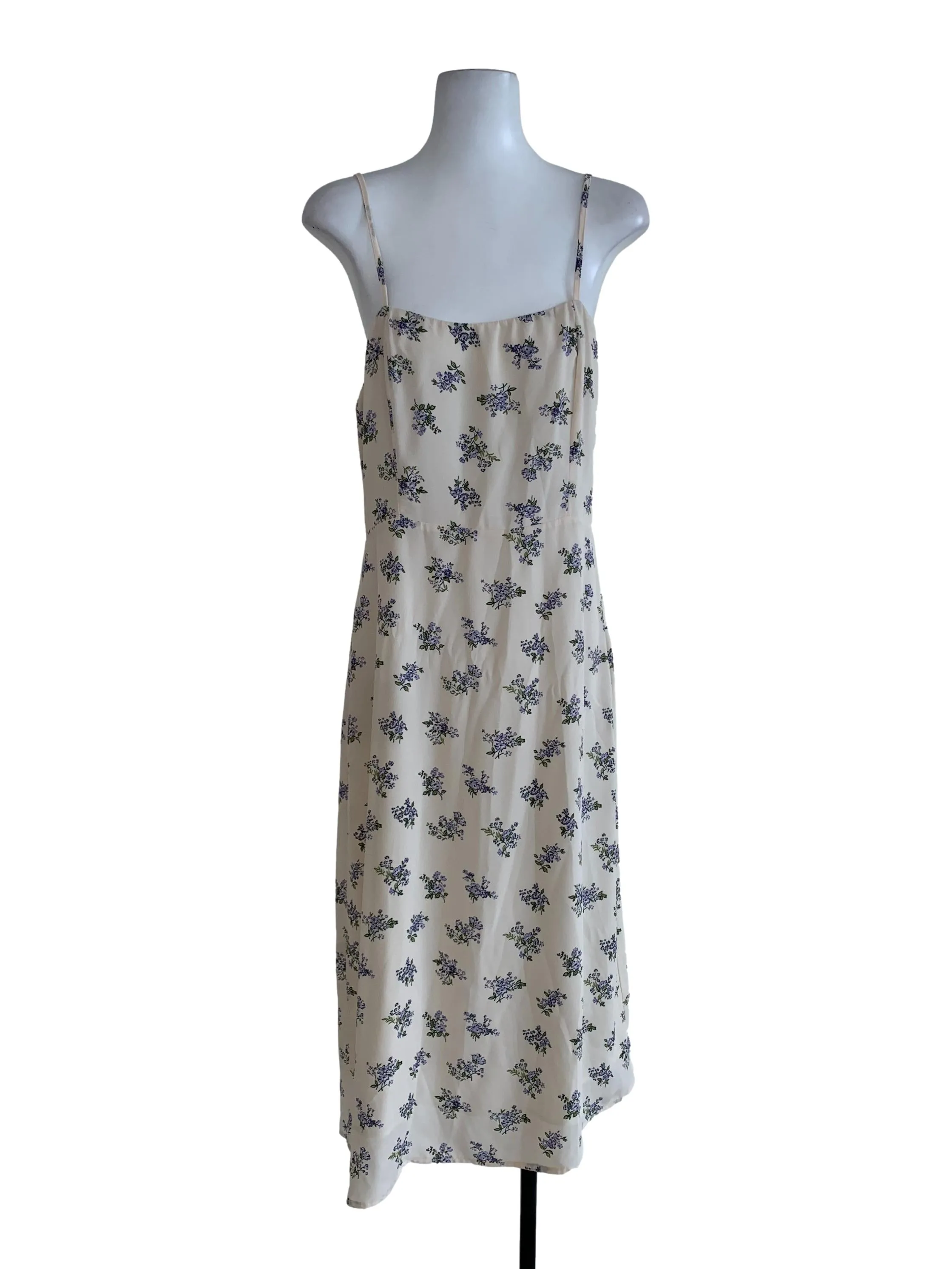 White Floral A-Line Dress