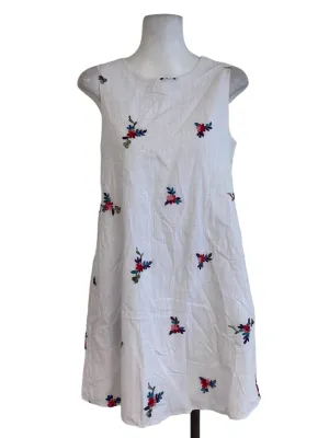 White Floral Shift Dress