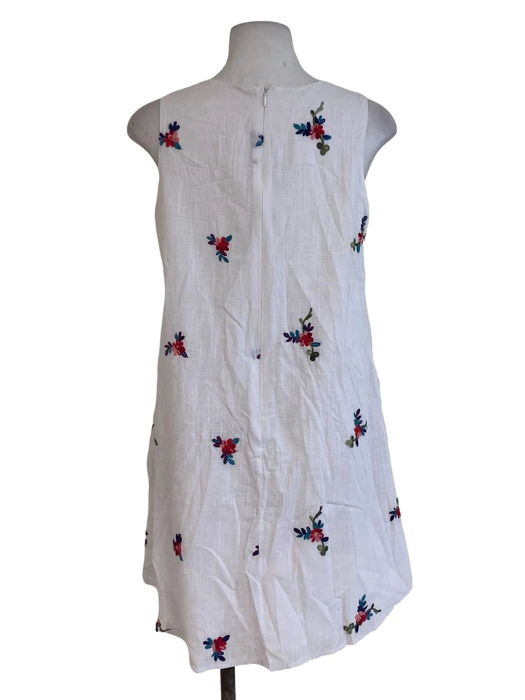 White Floral Shift Dress
