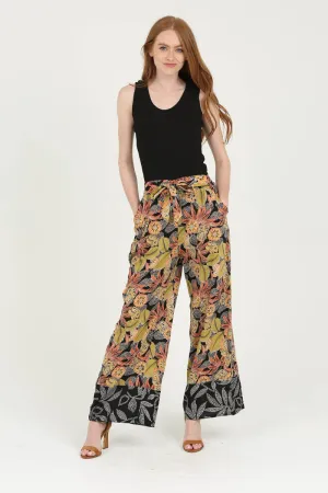 WIDE LEG PANTS WITH TIE WAIST