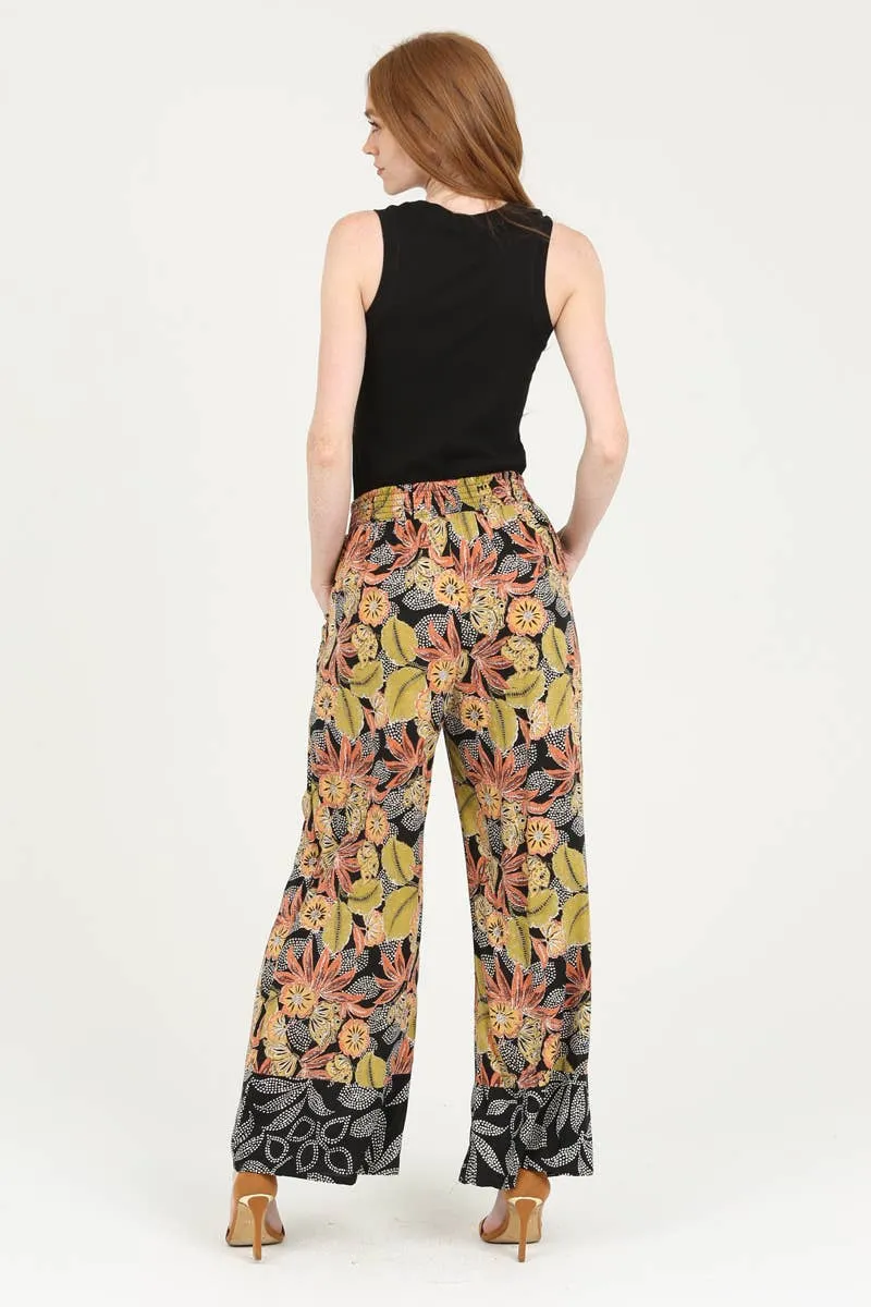 WIDE LEG PANTS WITH TIE WAIST