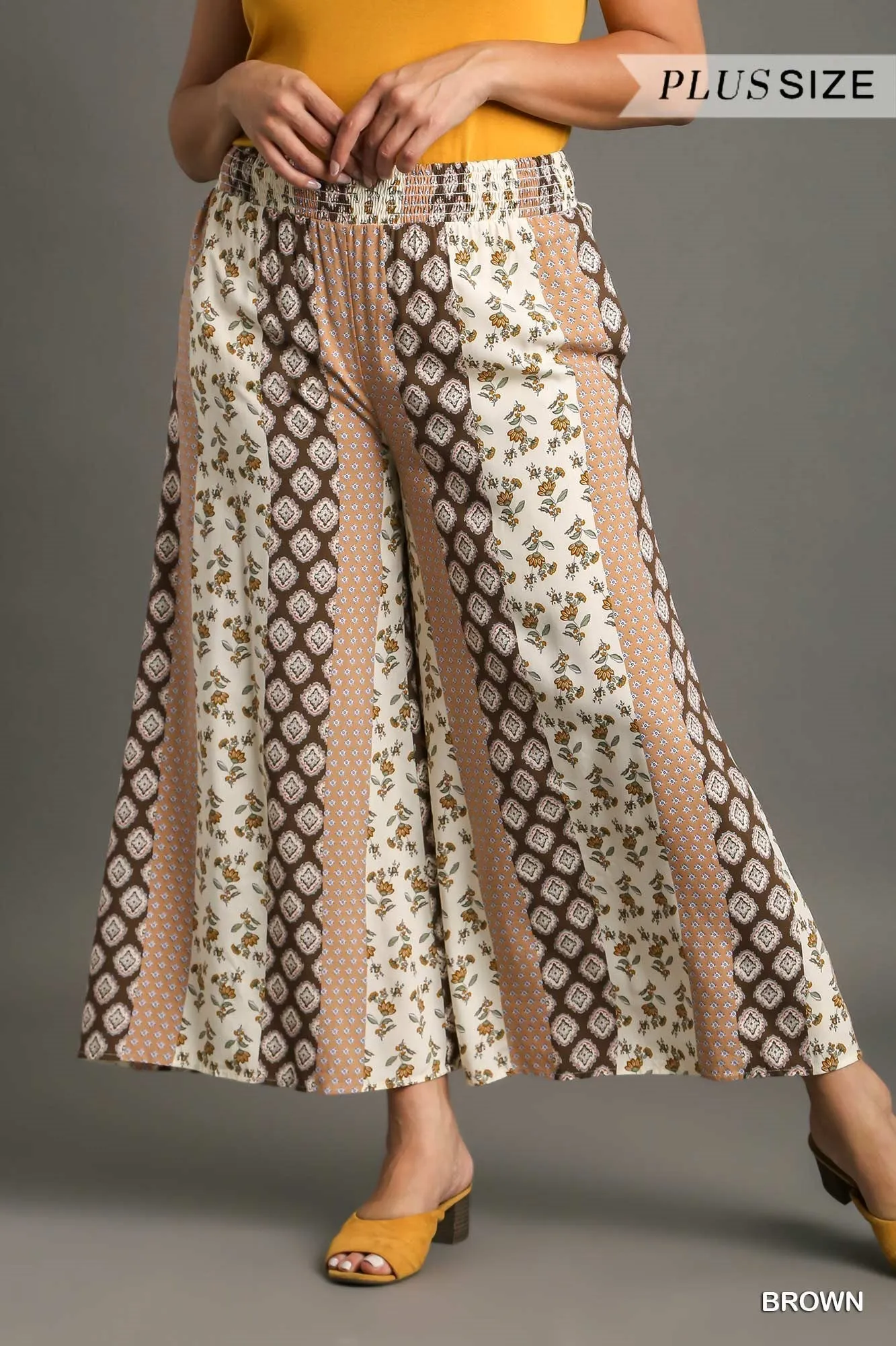 Wide Leg Printed Pants
