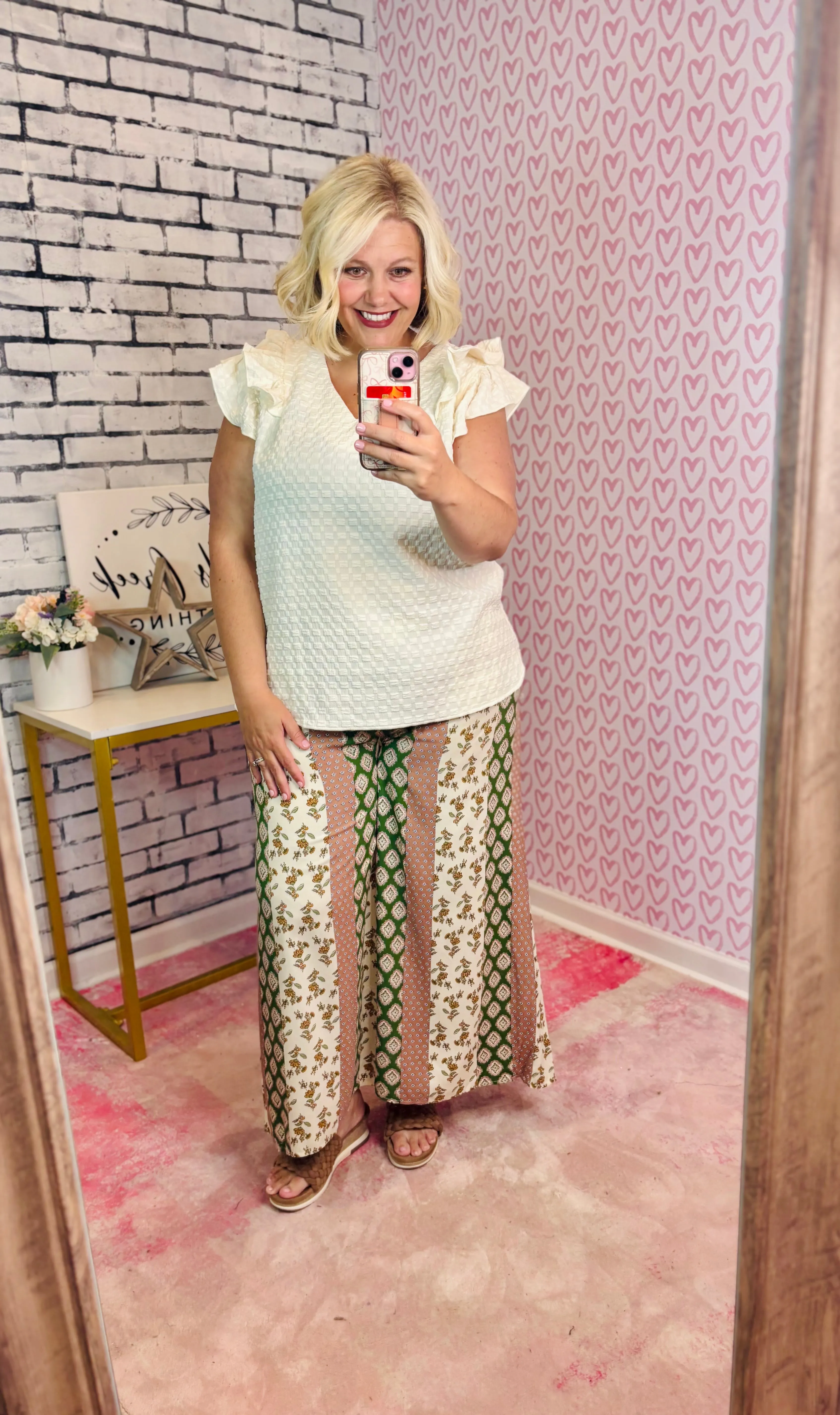 Wide Leg Printed Pants