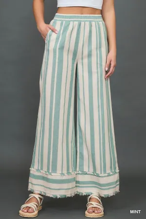 Wide Leg Striped Pants