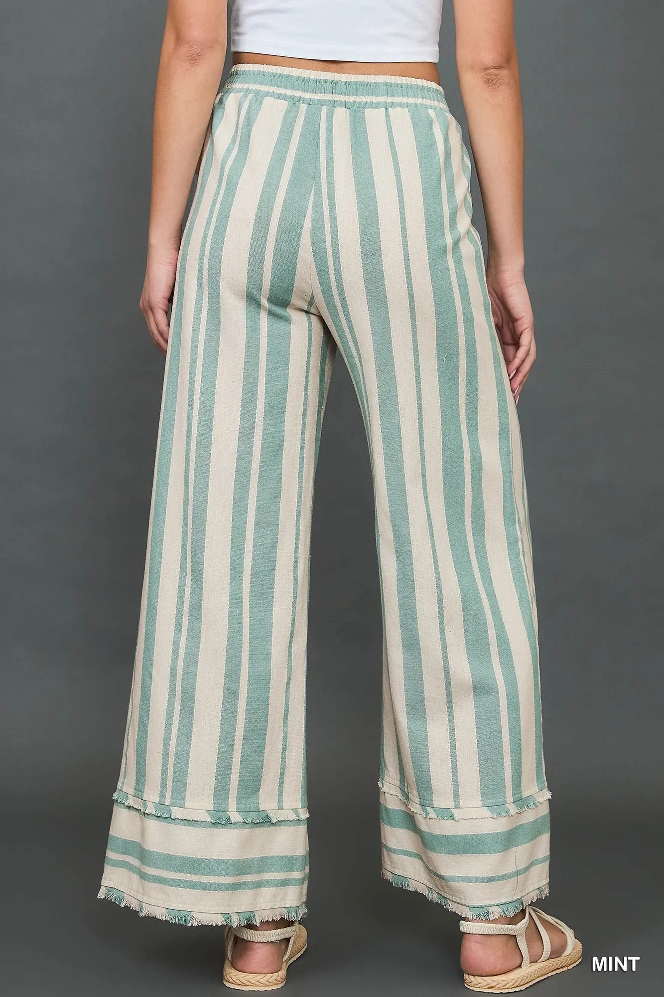 Wide Leg Striped Pants
