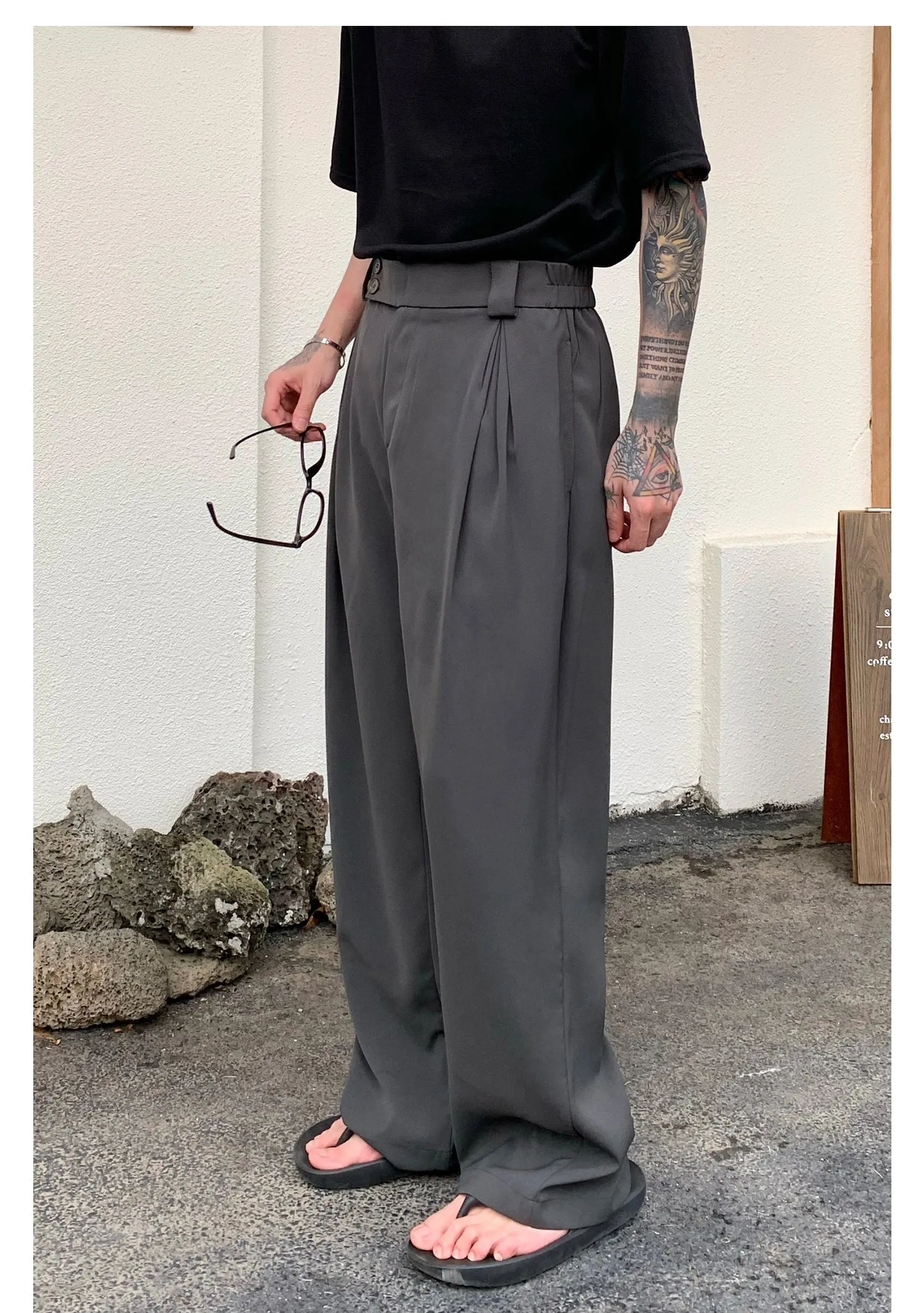 Wide Leg Suit Straight Pants