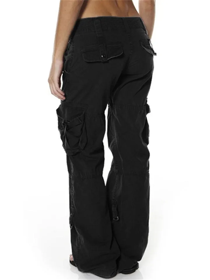 Women's Cool Multiple Pockets Wide Leg Cargo Pants