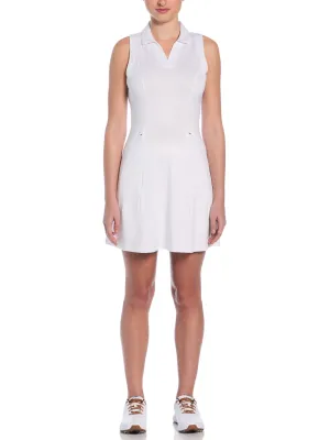 Womens Flounce Dress With Mesh