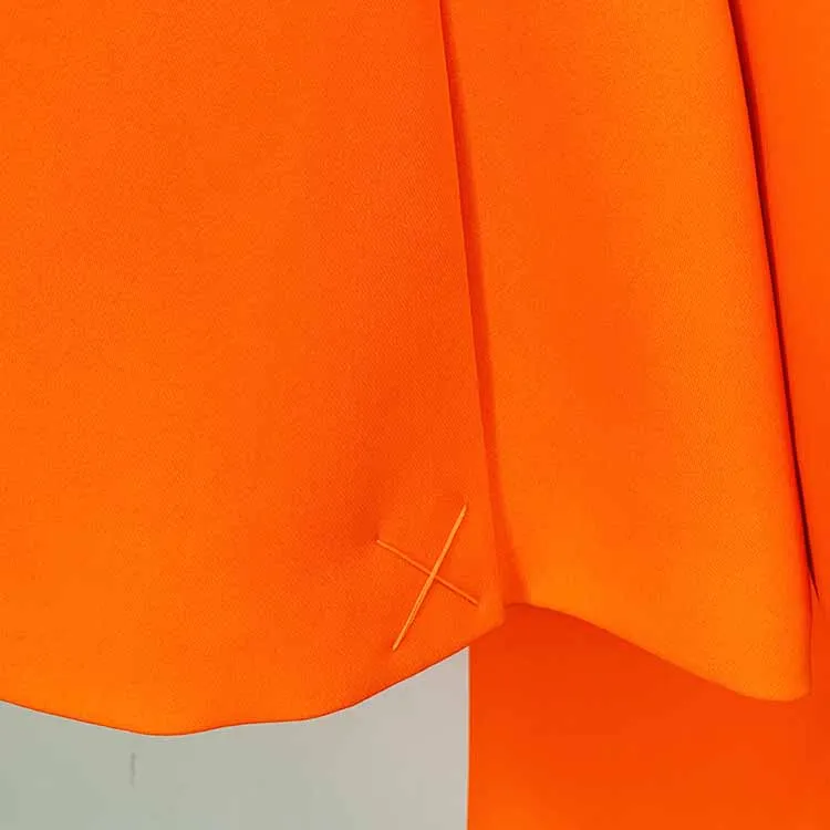 Women's Orange Double Breasted 2 Piece Pant Suit Sizes 6-14