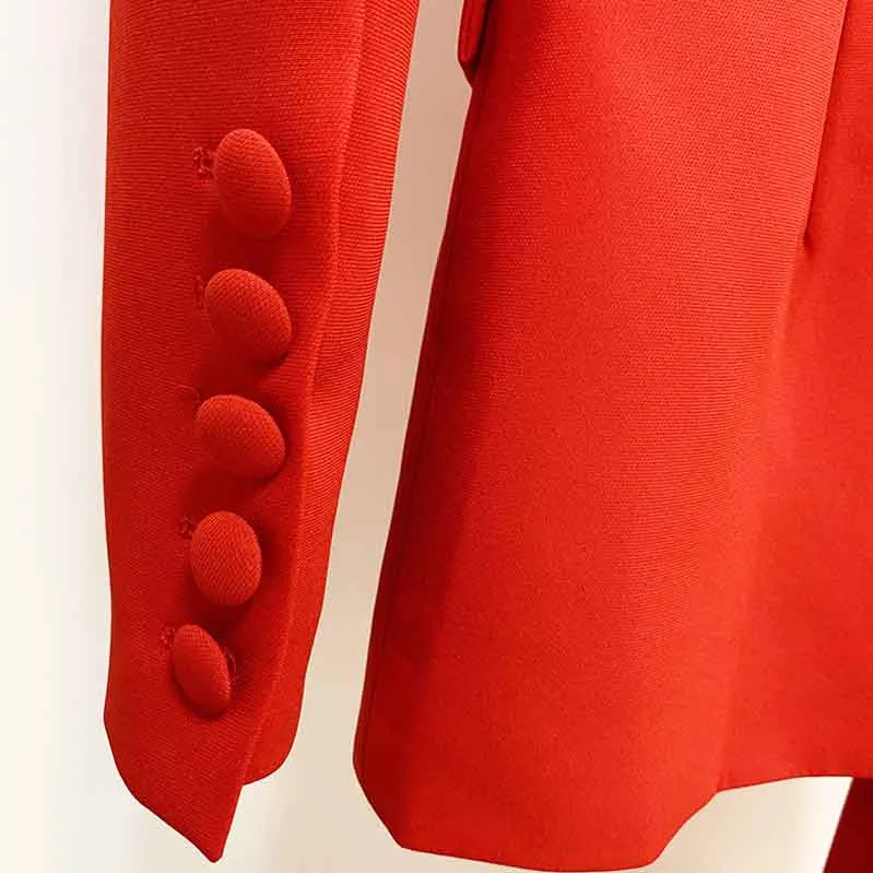 Women's Red Pantsuit Blazer High Waisted Flare Pants Suit Wedding Pantsuit