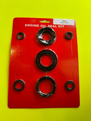 Yamaha YZ250 1976 1977 1978 Engine Oil Seal Kit Set Rebuild Crank Sprocket  