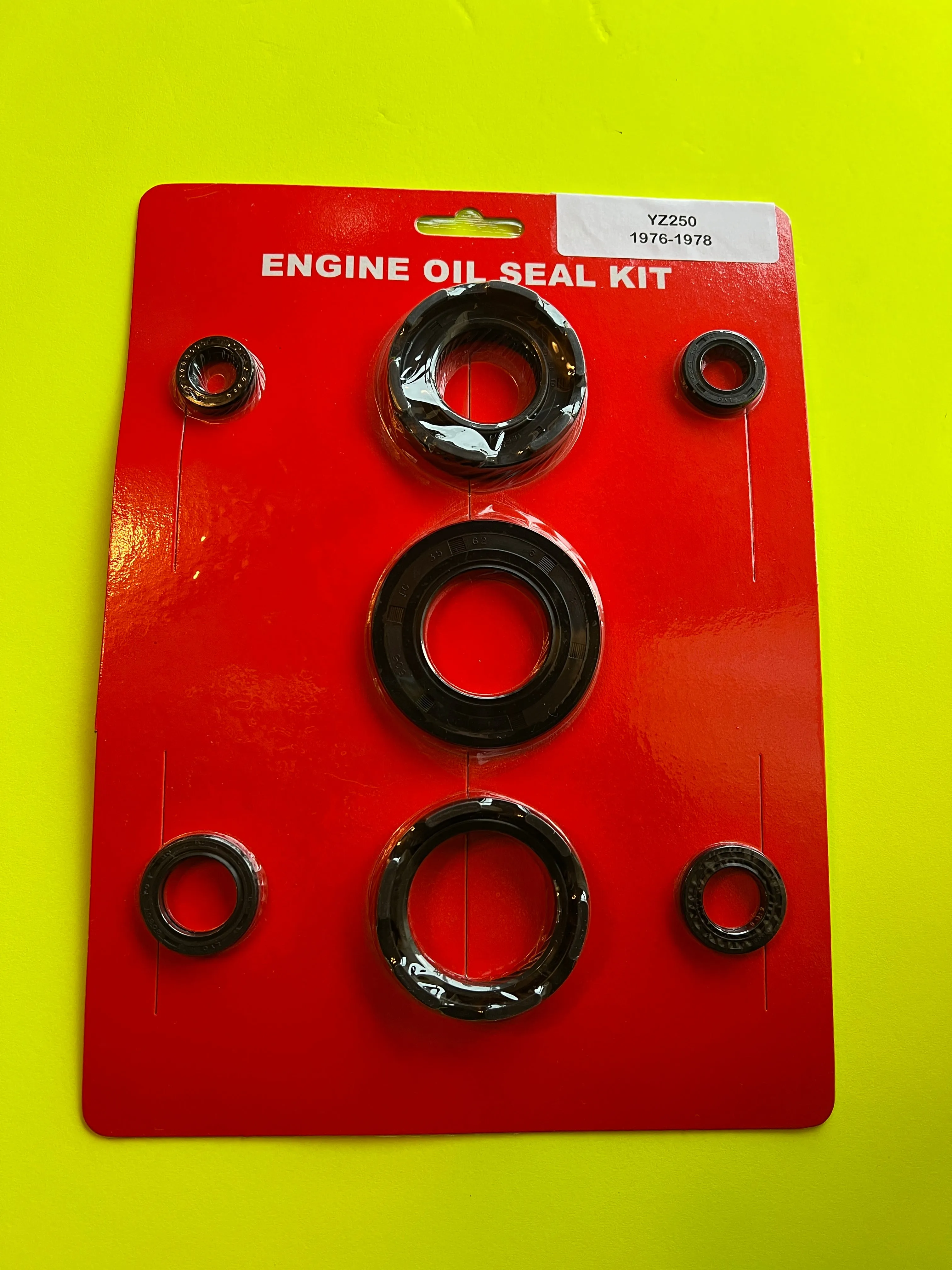 Yamaha YZ250 1976 1977 1978 Engine Oil Seal Kit Set Rebuild Crank Sprocket  