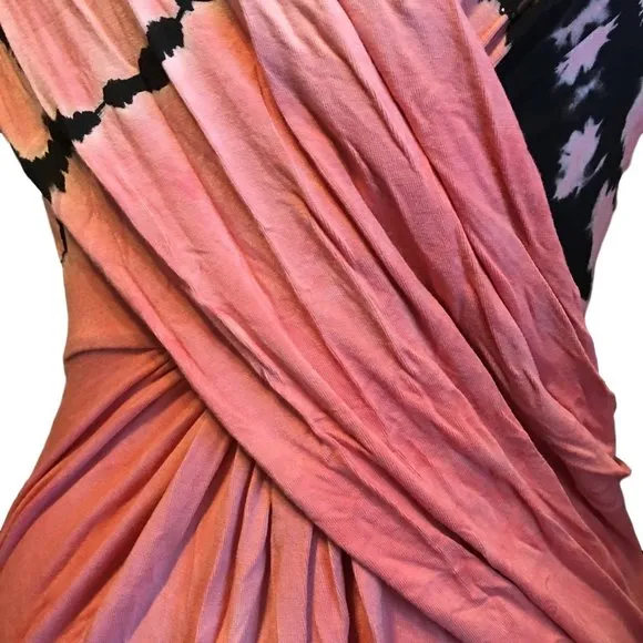 YFB Pink &amp; Black Tie Dyed Dress - Small