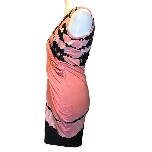 YFB Pink &amp; Black Tie Dyed Dress - Small