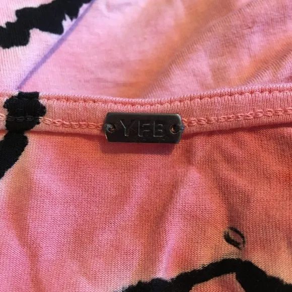 YFB Pink &amp; Black Tie Dyed Dress - Small