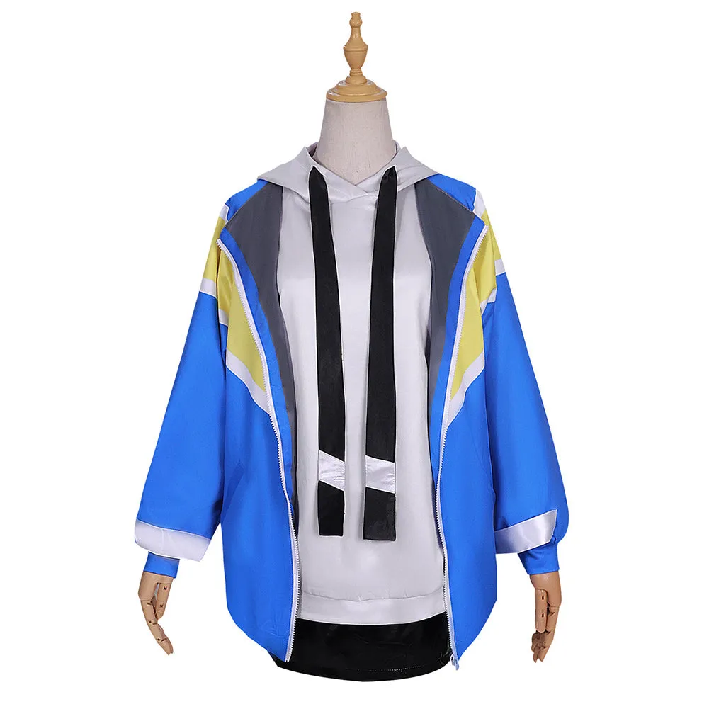 Yoru No Kurage Wa Oyogenai Yamanouchi Kano Blue Coat Cosplay Costume Outfits Halloween Carnival Suit