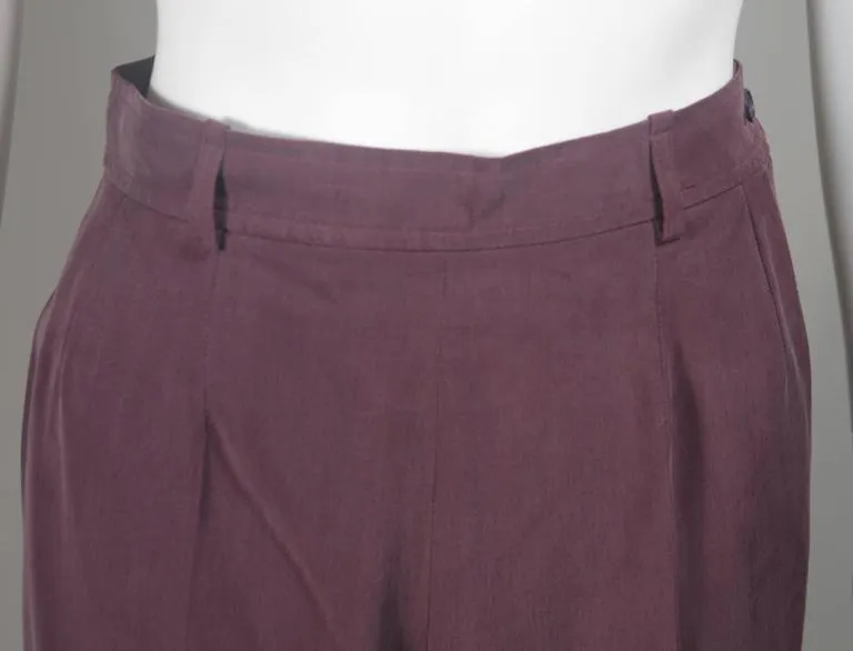 YVES SAINT LAURENT Mauve Silk Three Piece Pant Suit Size 38