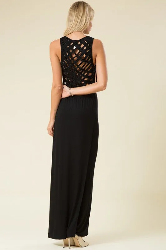 YVETTE OPEN BACK MAXI DRESS