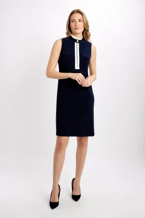 Zip Front Shift Dress Style 241208