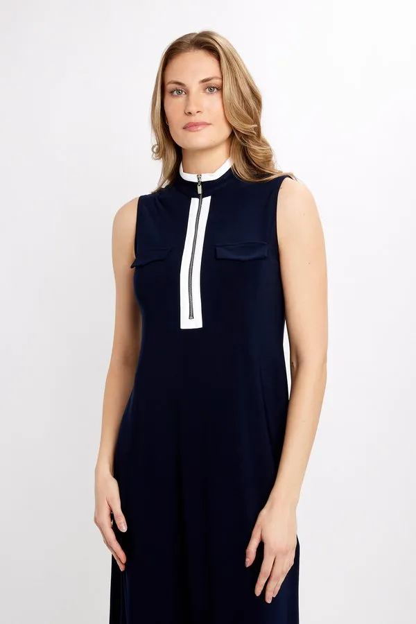 Zip Front Shift Dress Style 241208